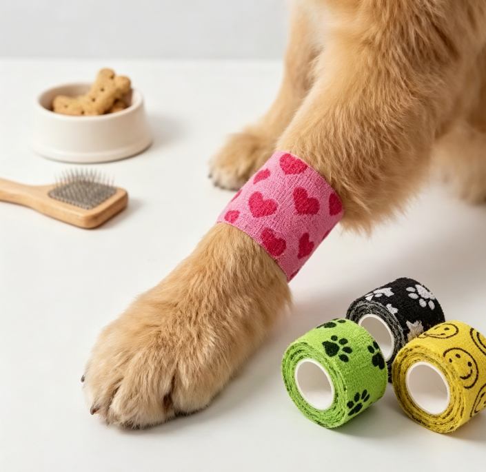 Self Adhesive Pet Bandage - Comfortable & Reliable Wrap for Dogs and Cats