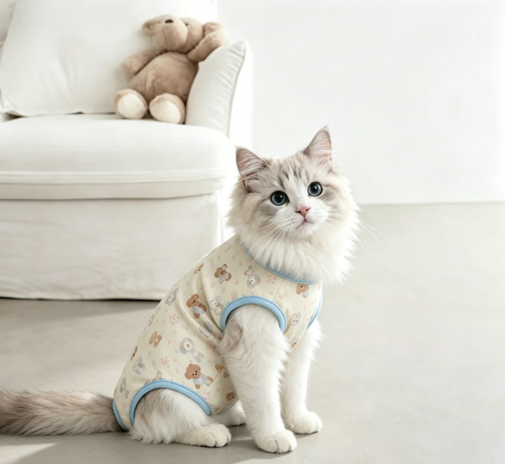 Comfortable Cat Recovery Suit - The Perfect Alternative to Cones for Post-Surgery Care